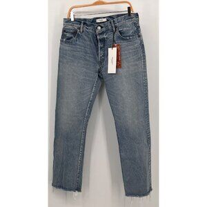 NWT Moussy Vintage Siena Straight Jeans Size 30 Cotton Light Wash Button Fly